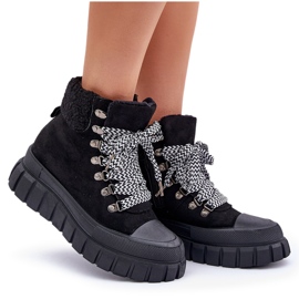 Bottines Trapper isolées sur plateforme pour femmes, noir le noir 10