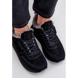 Baskets Femme En Daim Avec Fourrure Et Élément Brillant Big Star OO274580 Hi-Poly System Noir le noir 6