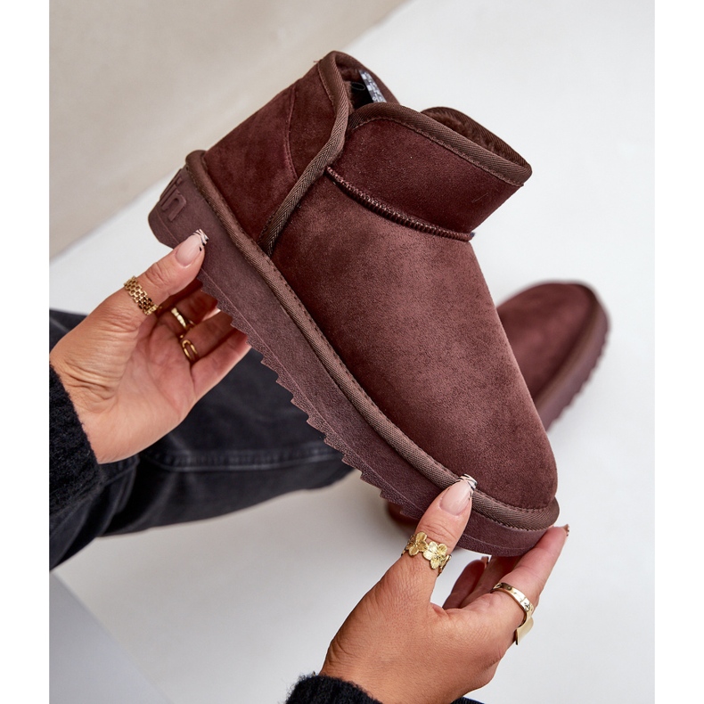 Bottes de neige à plateforme pour femmes D.Franklin DFSH370010 Chocolat brun 2