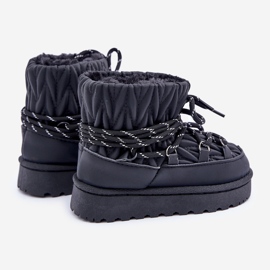 Bottes de neige pour enfants isolées avec fourrure épaisse, noir le noir 2