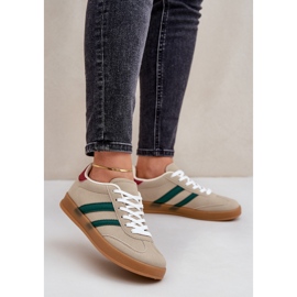 Baskets basses de sport pour femme, beige 2