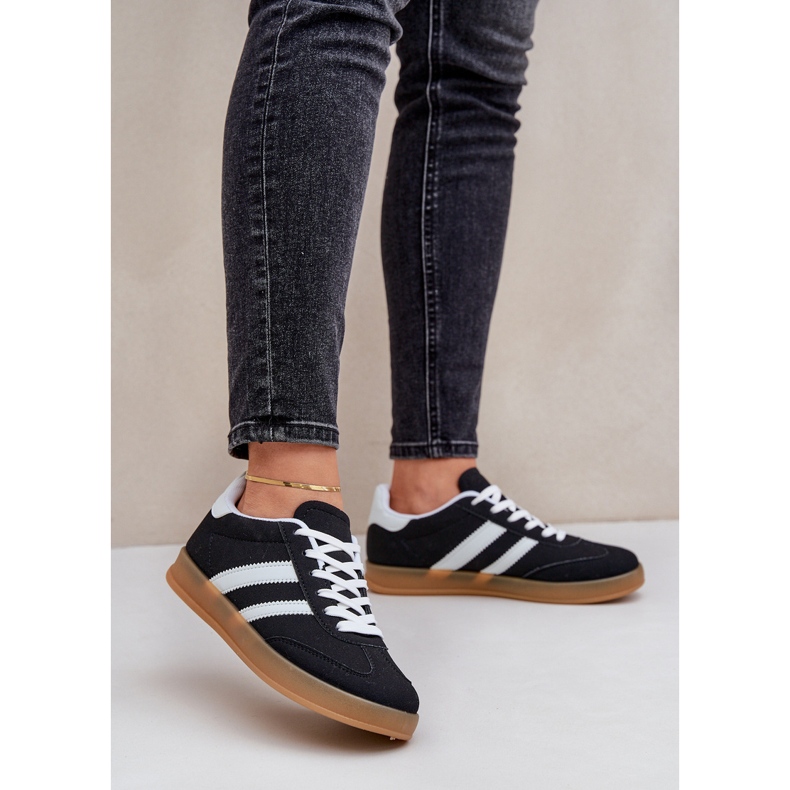 Baskets basses de sport pour femmes, noires le noir 2