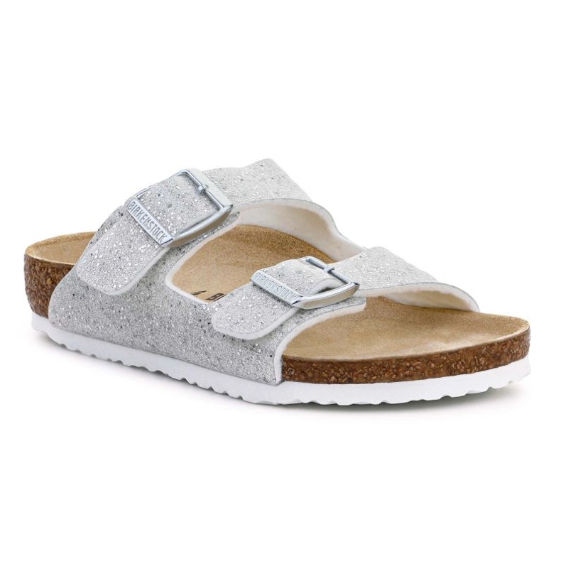 Kalpki Birkenstock Arizona Kids 1022230 Cosmic Sparkle Blanc argent 1