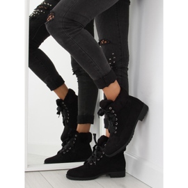 Bottes noires à lacets pour femmes NC87 noir le noir 2 Bottes noires à lacets pour femmes NC87 noir le noir 2
