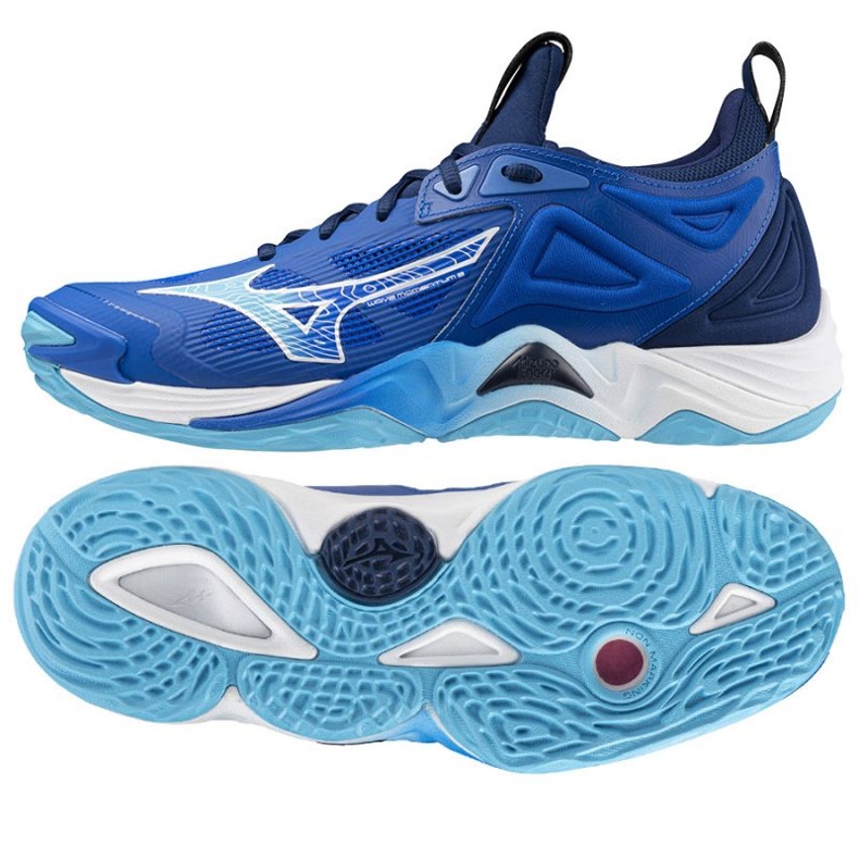 Chaussures Mizuno Wave Momentum 3 V1GA231201 bleu 1