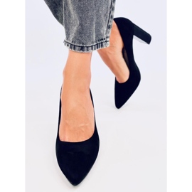 Escarpins à talons en éco-daim, noir 1