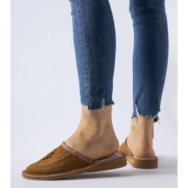 Chaussons highland marron pour femme brun 1