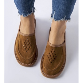Chaussons highland marron pour femme brun 2