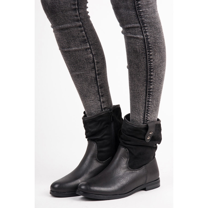 Bottines à enfiler pour femmes noir 2