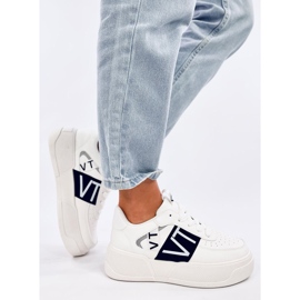 Baskets femme plateforme blanches et noires 2 Baskets femme plateforme blanches et noires 2