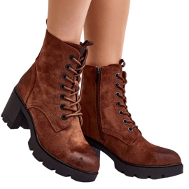 Laura La.Fi Bottes à lacets à talons hauts pour femmes de coloris marron brun 4 Laura La.Fi Bottes à lacets à talons hauts pour femmes de coloris marron brun 4