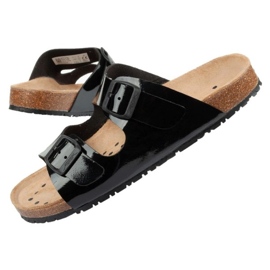Abeba Sandales Tongs noires 8088 1