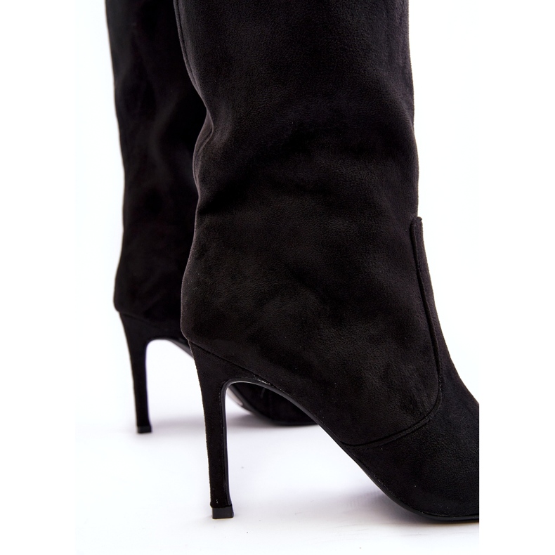 Joalice Bottes à Talons Hauts Mi-Mollet Femme Noir Odetteia 4