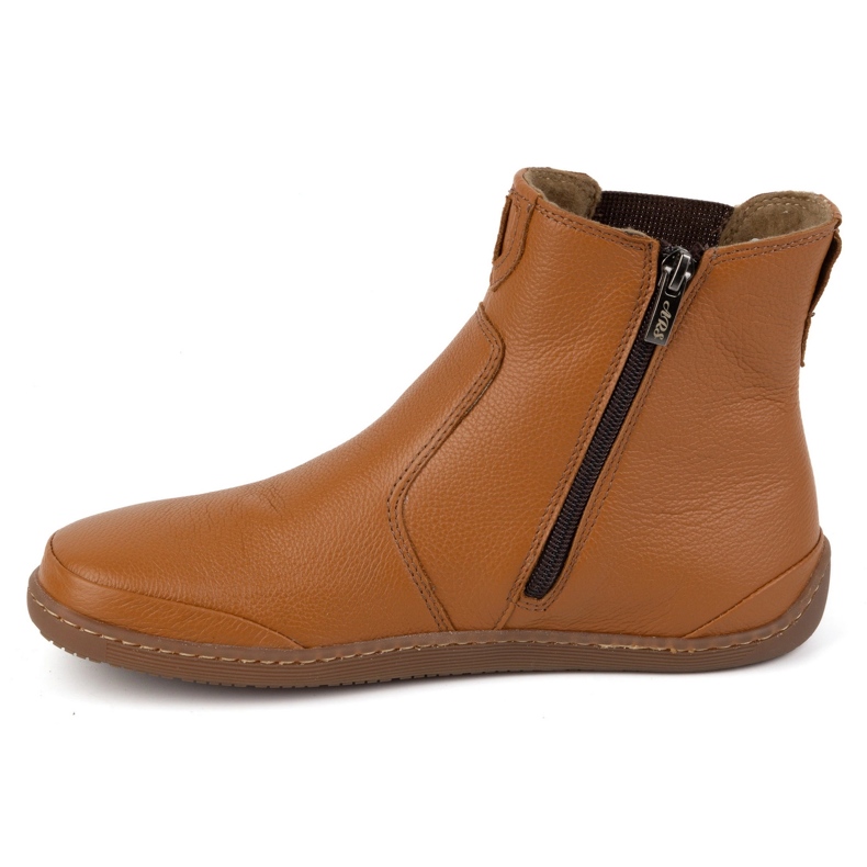 Olivier Bottines Chelsea femme pieds nus avec fermeture éclair, isolées 1263 rouge orange 1