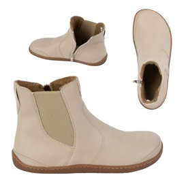 Olivier Bottines Chelsea femme pieds nus avec fermeture éclair, isolées 1263, beige 1