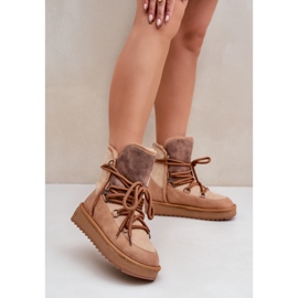 Bottes de neige fourrées D.Franklin DFSH370013 camel brun 2