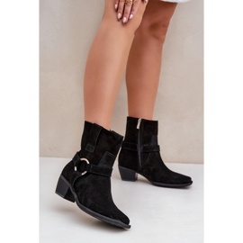 Bottes non isolées pour femmes Zazoo 3444/2 noir le noir 1