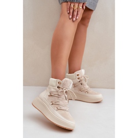 Bottes de neige isolées pour femmes MD9944-6 beige 1 Bottes de neige isolées pour femmes MD9944-6 beige 1