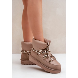 D.Franklin bottes de neige avec fourrure DFSH375003 beige 1