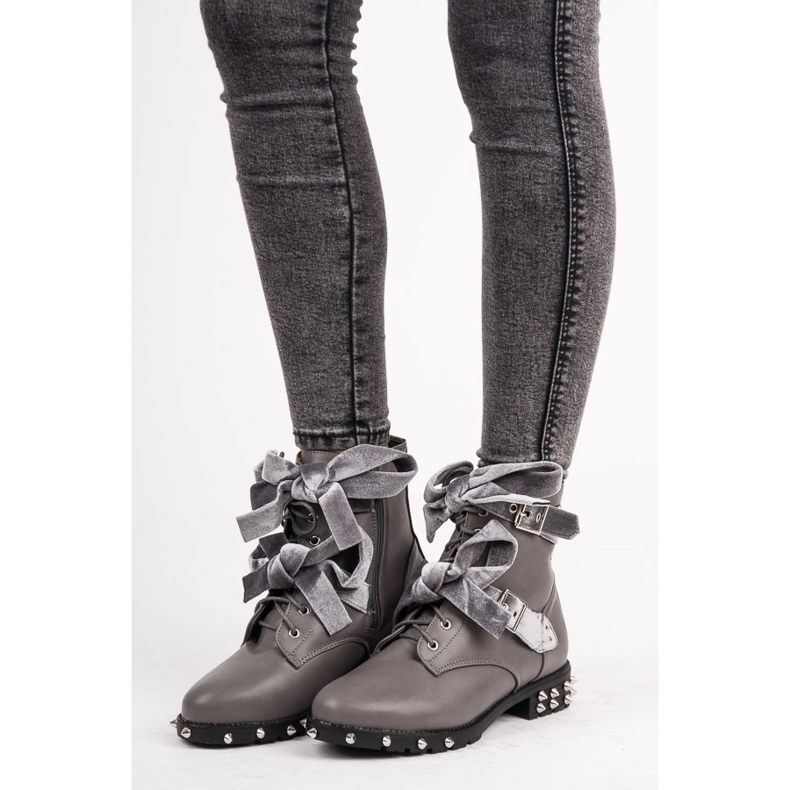 Vices Bottes de travail à clous gris 1