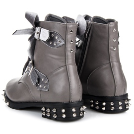 Vices Bottes de travail à clous gris 4