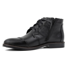 Olivier Bottes noires élégantes d'hiver en cuir masculin 282lu le noir 1