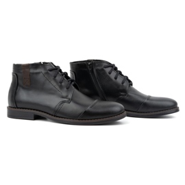 Olivier Bottes noires élégantes d'hiver en cuir masculin 282lu le noir 2