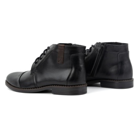 Olivier Bottes noires élégantes d'hiver en cuir masculin 282lu le noir 3