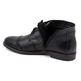 Olivier Bottes noires élégantes d'hiver en cuir masculin 282lu le noir 4