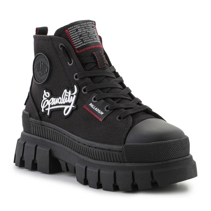 Chaussures Palladium Revolt Hi Patch 99115-008-M le noir 1 Chaussures Palladium Revolt Hi Patch 99115-008-M le noir 1