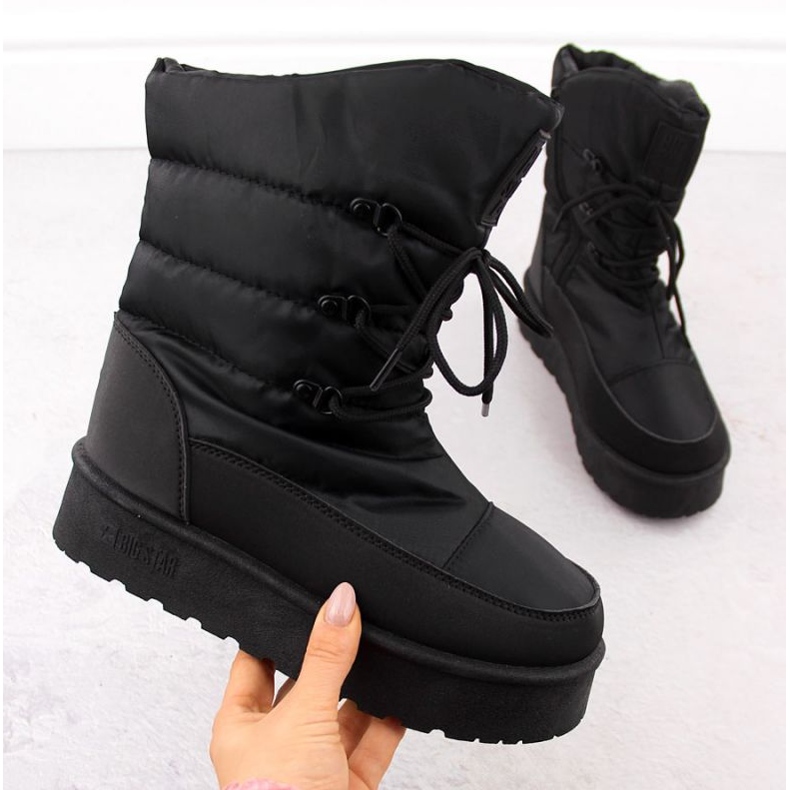 Bottes de neige pour femmes sur la plateforme Big Star OO274884 noir le noir 1