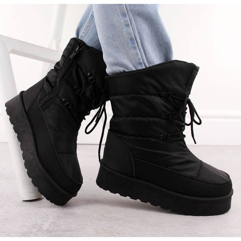 Bottes de neige pour femmes sur la plateforme Big Star OO274884 noir le noir 2