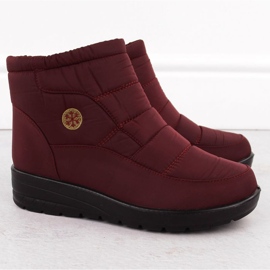 Bottes isolées pour femmes News avec talon compensé 5029, rouge 2