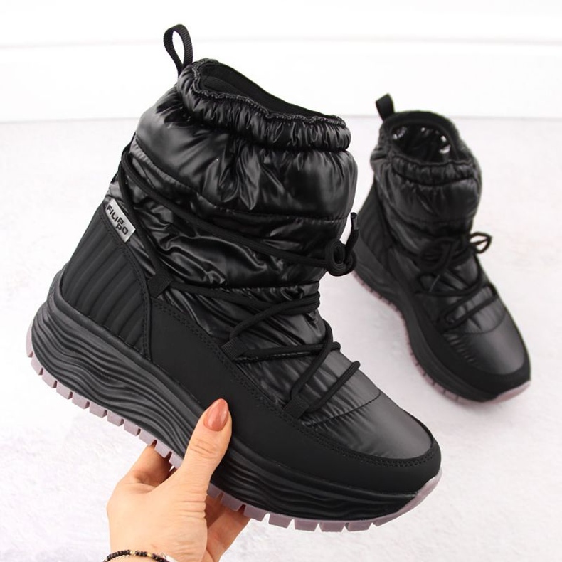 Filippo DBT6647 bottes de neige à enfiler pour femme, noir 1