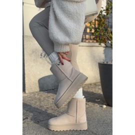 Bottes de neige hautes à plateforme pour femmes Big Star OO274897 Beige clair 2