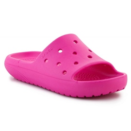 Tongs Crocs Classic Slide V2 Kids 209422-6UB rose 2 Tongs Crocs Classic Slide V2 Kids 209422-6UB rose 2
