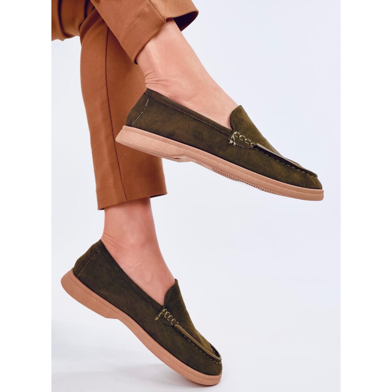Mocassins souples pour femmes en vert 2