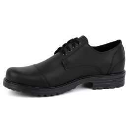 Polbut Chaussures en cuir pour hommes 2120/2 noires 1