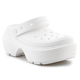 Tongs Crocs Stomp Clog 209347-0WV blanche 2 Tongs Crocs Stomp Clog 209347-0WV blanche 2
