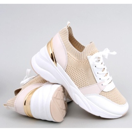 Baskets plateforme femme, beige 2 Baskets plateforme femme, beige 2