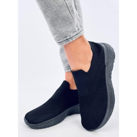 Chaussures chaussettes de sport pour femmes, noires 2