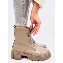 Bottes à lacets, isolées avec de la fourrure vert 4