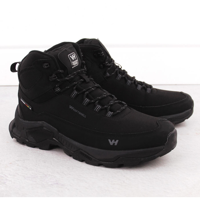 Chaussures de trekking imperméables pour hommes, noires, Vanhorn 99302 le noir 1