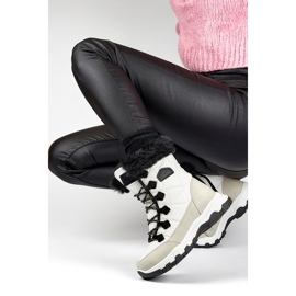 Bottes de neige pour femmes avec fourrure et fermeture éclair, blanc 9093W 2