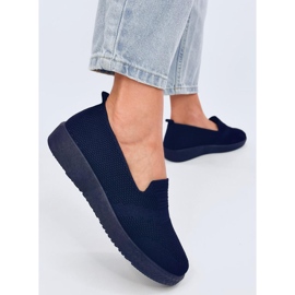 Baskets chaussettes femme, bleu marine 2