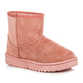 Bella Paris Bottes de neige en daim rose 2