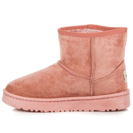 Bella Paris Bottes de neige en daim rose 3