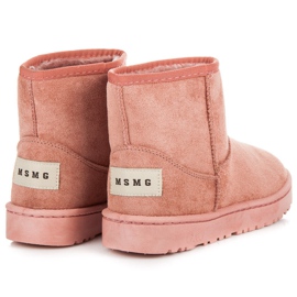 Bella Paris Bottes de neige en daim rose 5