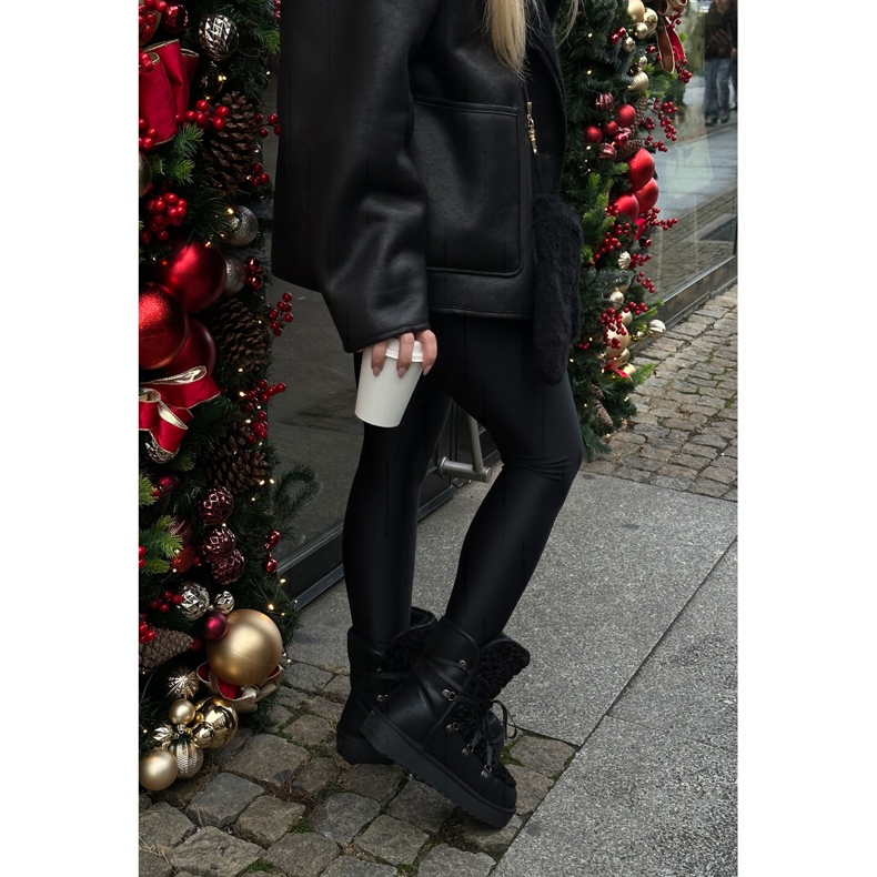 Bottes de neige à plateforme imperméables Vegan D.Franklin DFSH370004 Noir 2