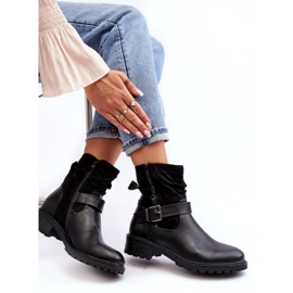 Erynn Bottines plates avec boucle pour femme, noir le noir 3